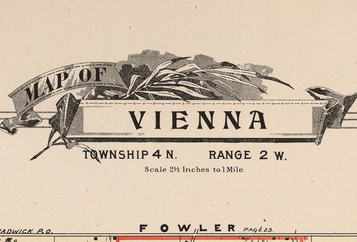 1899 Map of Vienna Township Trumbull County Ohio