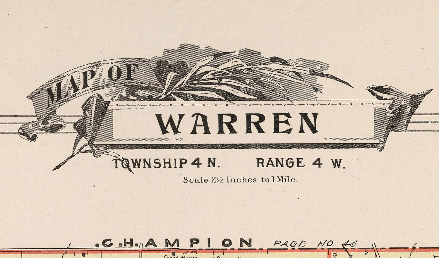 1899 Map of Warren Township Trumbull County Ohio