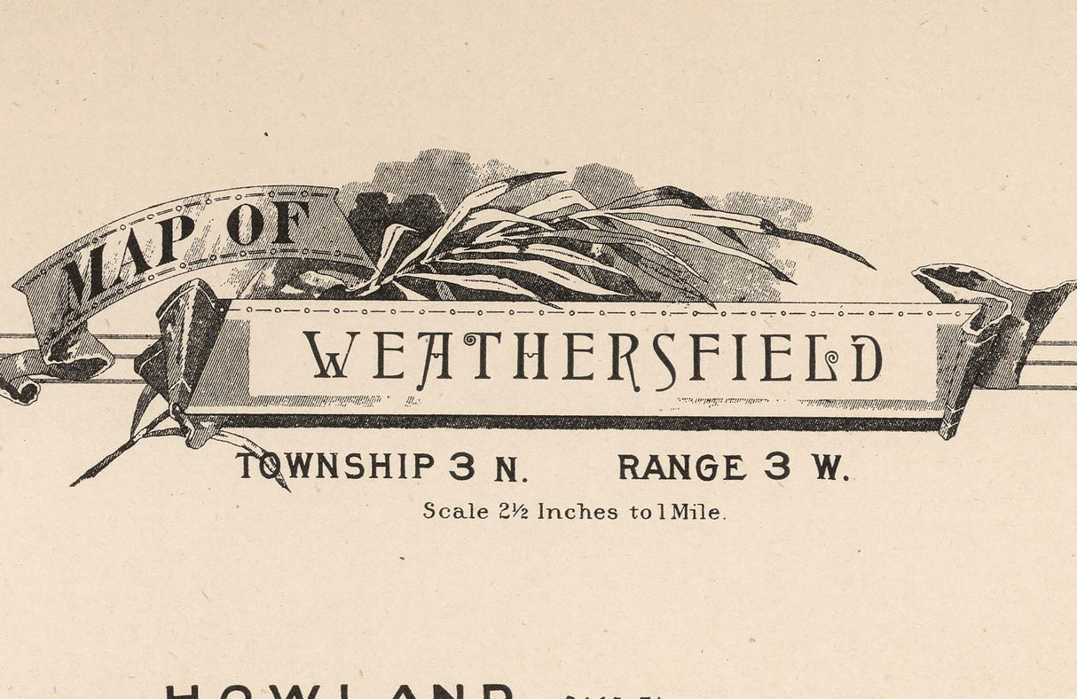 1899 Map of Weathersfield Township Trumbull County Ohio