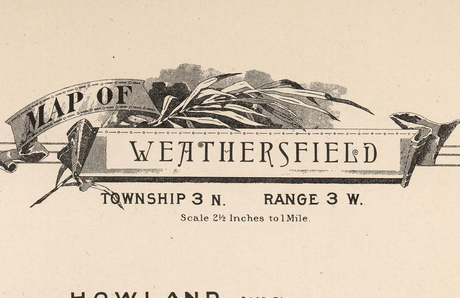 1899 Map of Weathersfield Township Trumbull County Ohio
