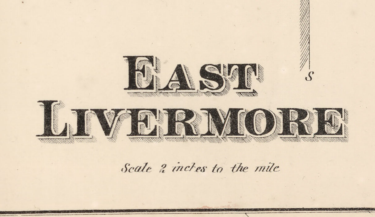 1873 Map of East Livermore Township Androscoggin County Maine
