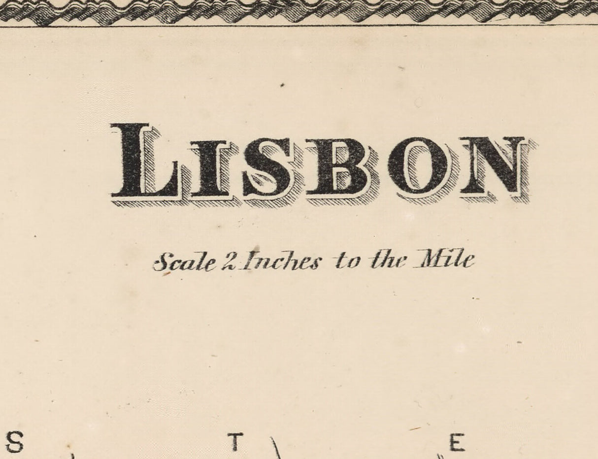 1873 Map of Lisbon Androscoggin County Maine
