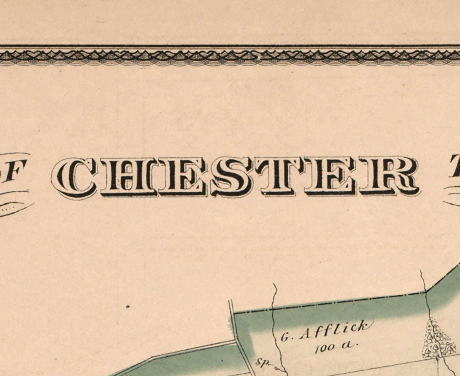 1875 Map of Chester Township Delaware County Pennsylvania