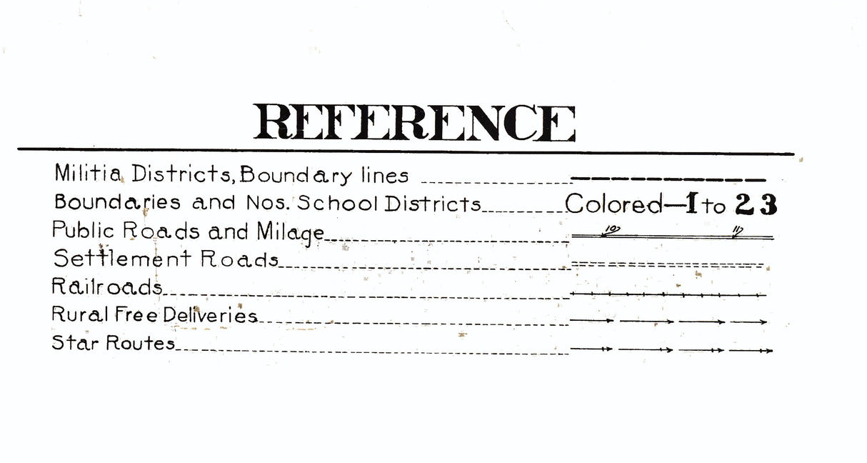 1910 Map of Columbia County Georgia