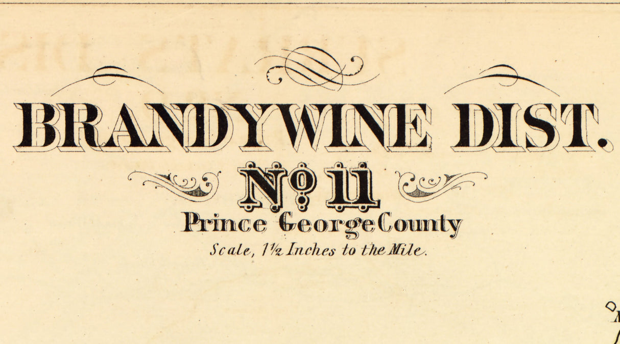 1879 Map of Brandywine District Montgomery County Maryland