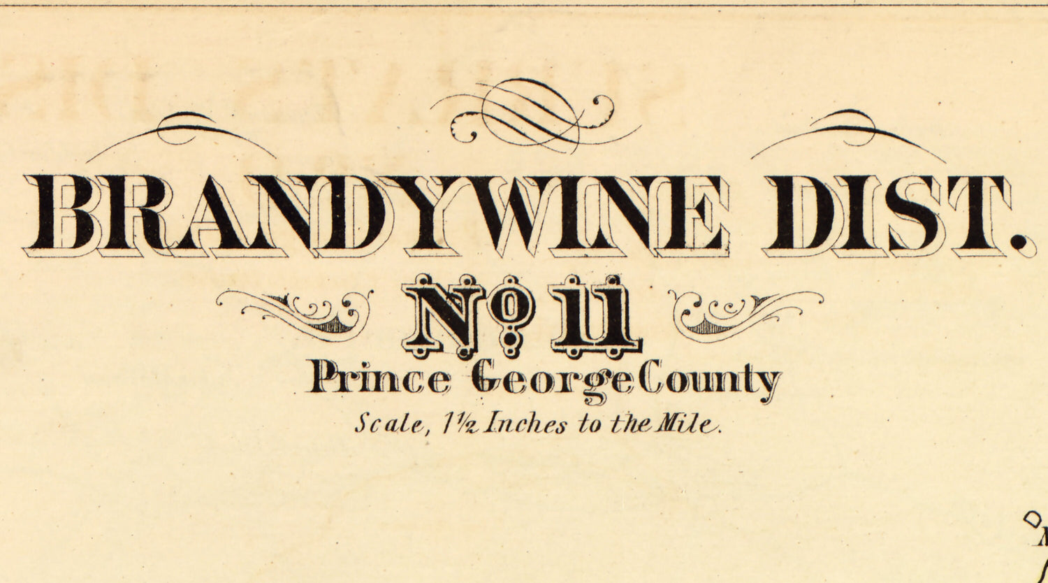 1879 Map of Brandywine District Montgomery County Maryland