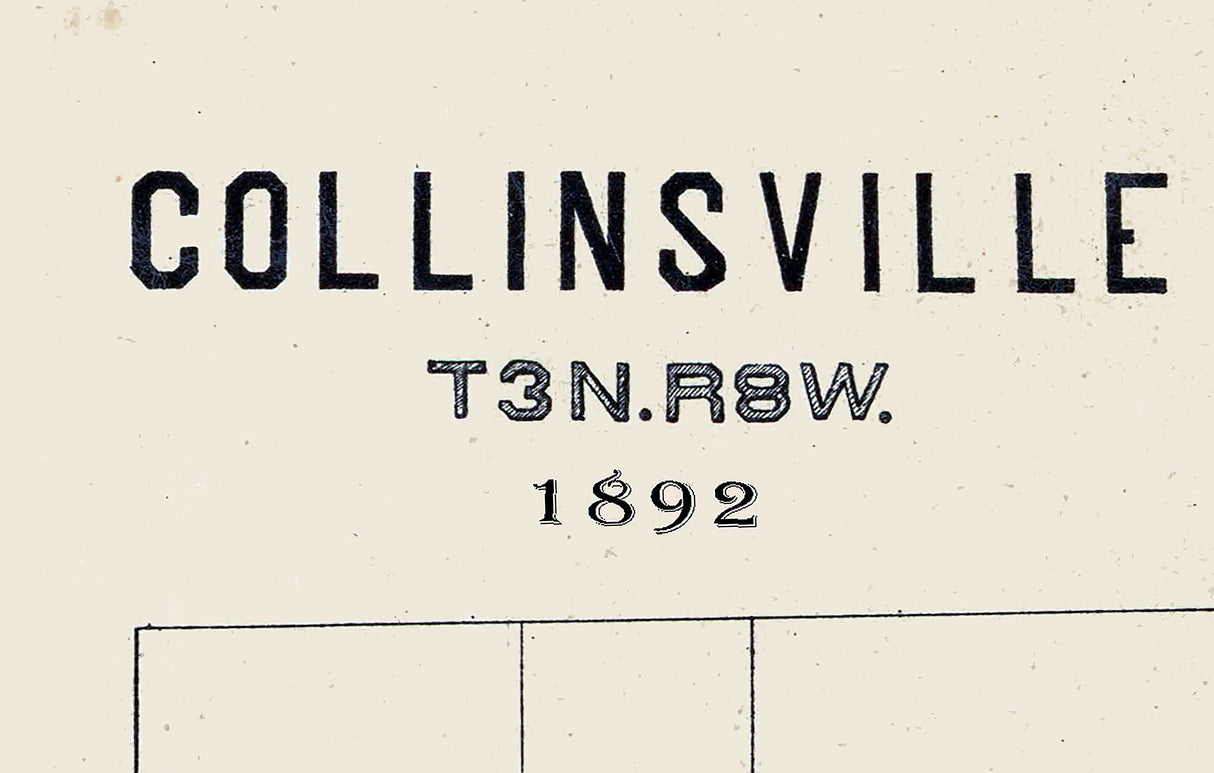 1892 Map of Collinsville Madison County Illinois