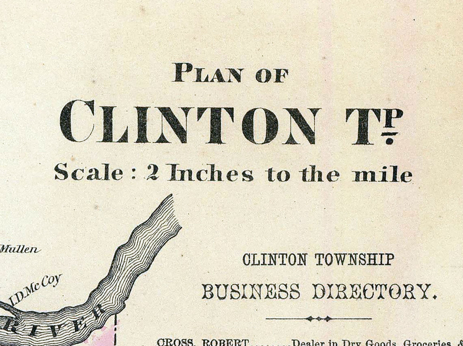 1865 Map of Clinton Township Venango County Pennsylvania Oil Region