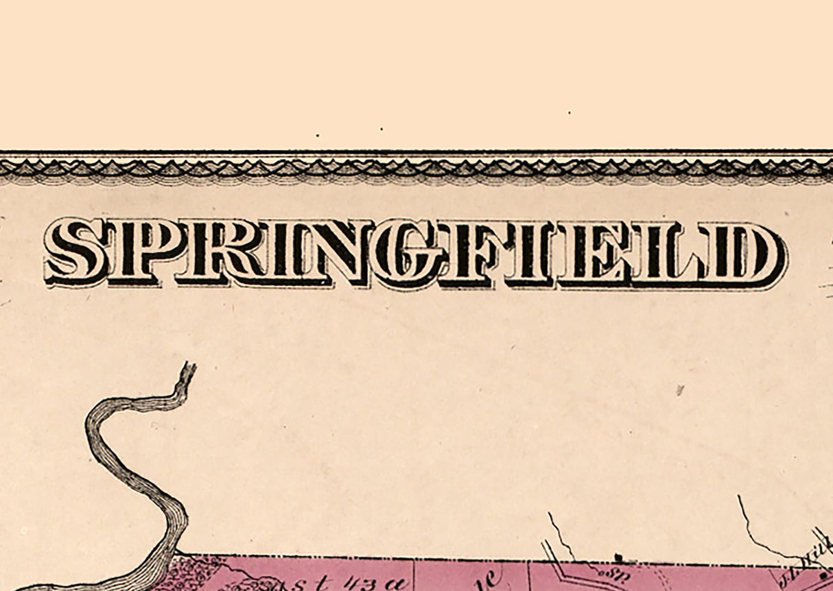 1875 Map of Springfield Township Delaware County Pennsylvania