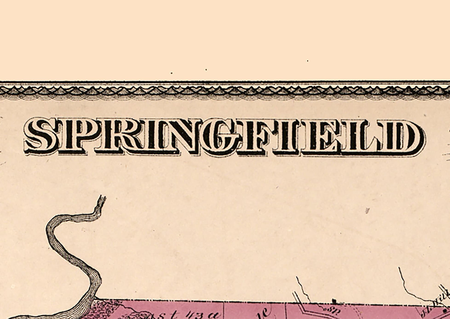 1875 Map of Springfield Township Delaware County Pennsylvania