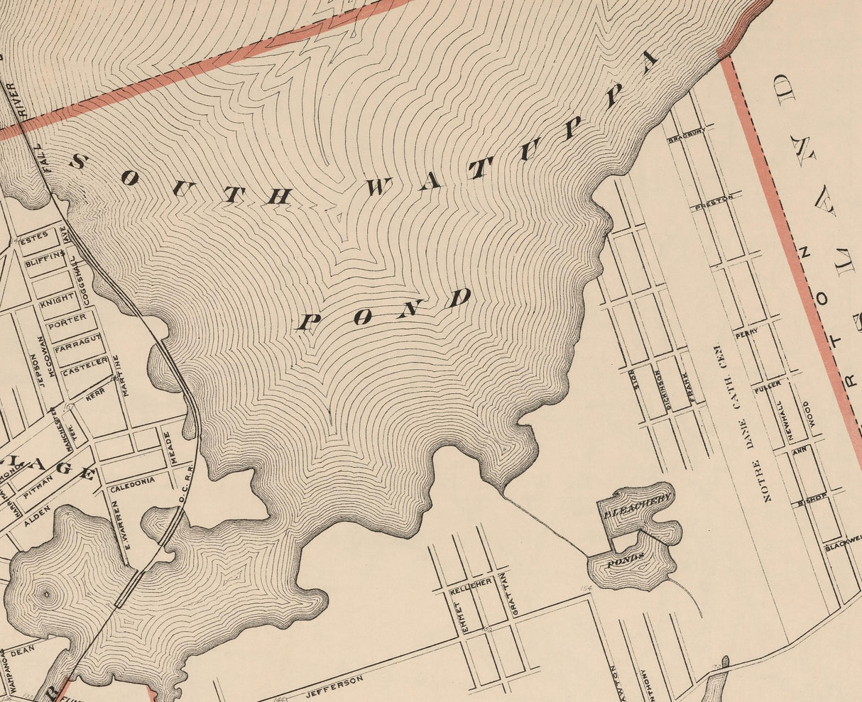 1891 Map of Fall River Massachusetts