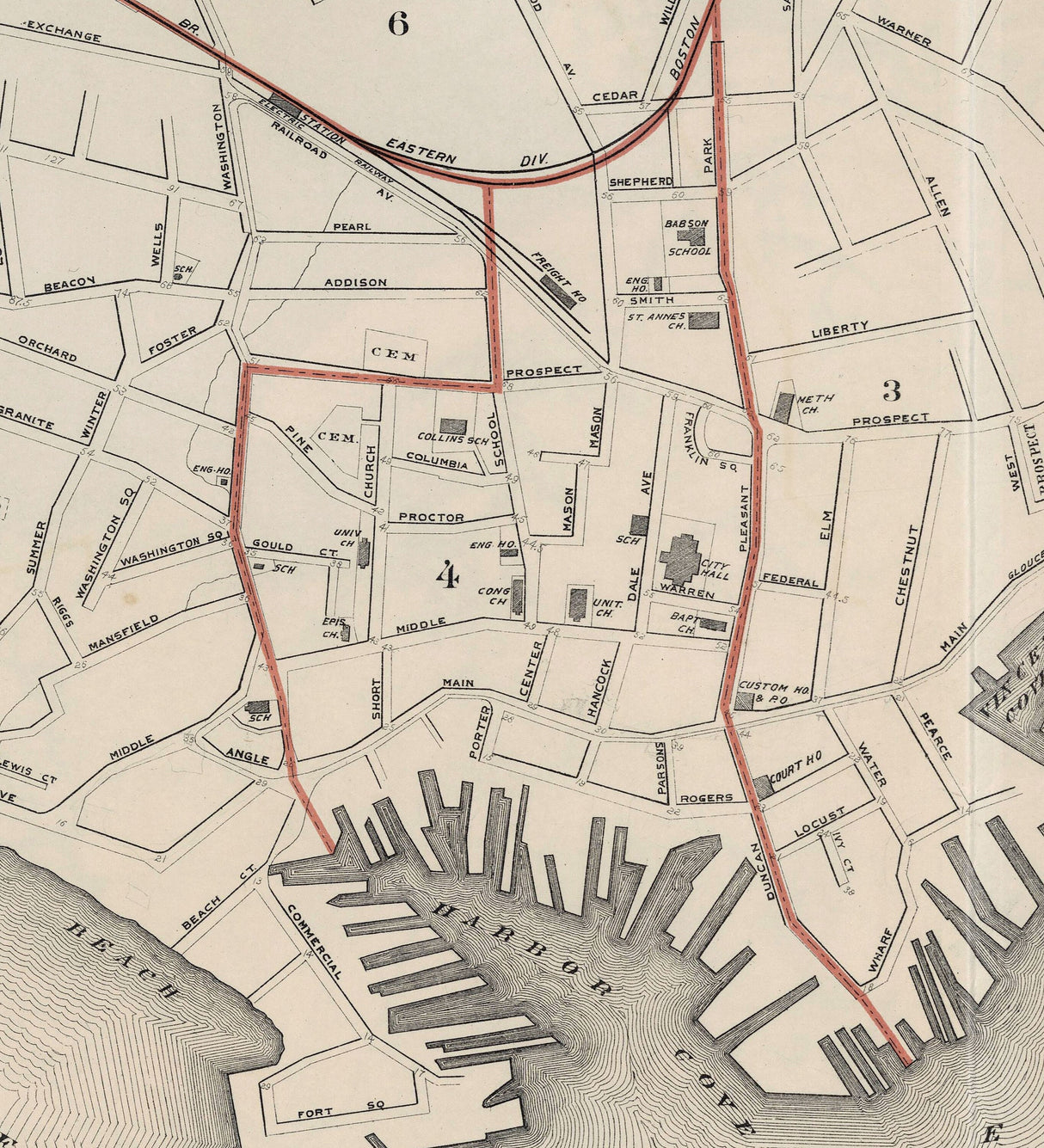 1891 Map of Gloucester Massachusetts