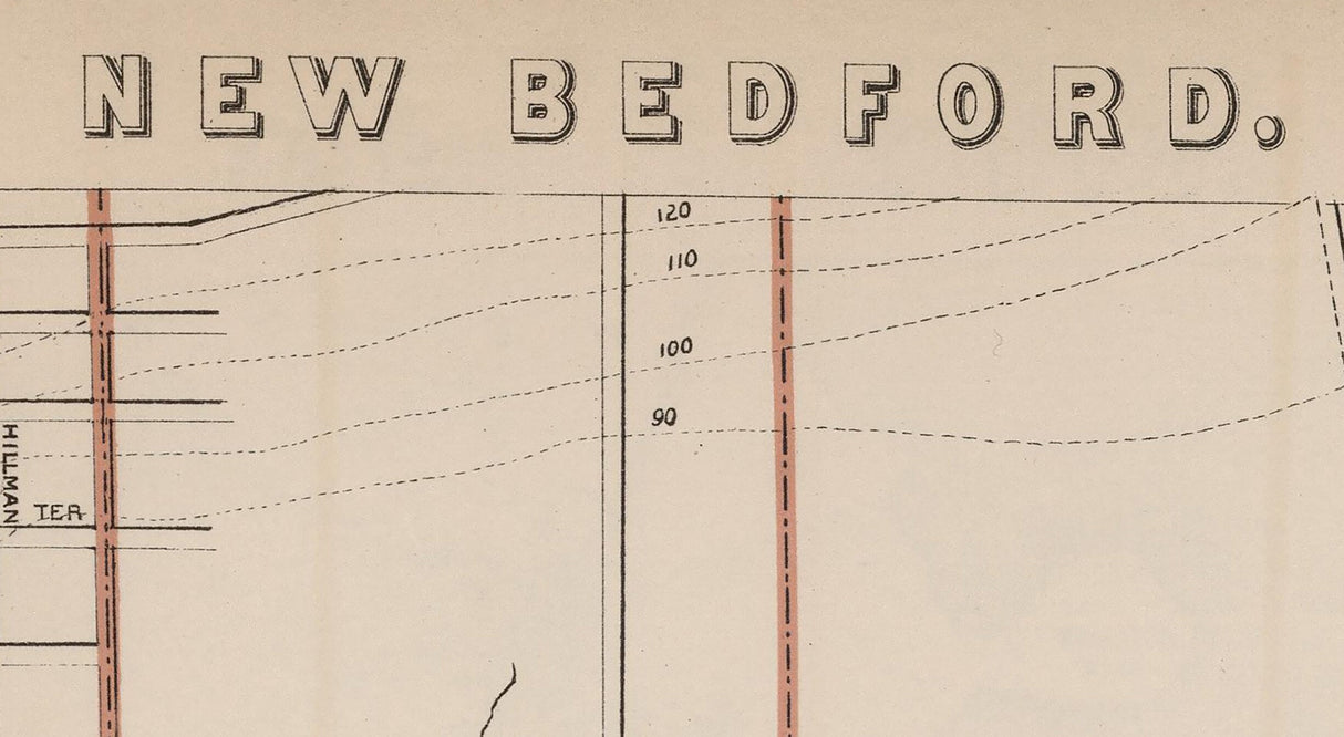 1891 Map of New Bedford Massachusetts