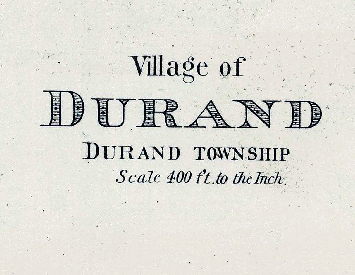 1886 Map of Durand Winnebago County Illinois