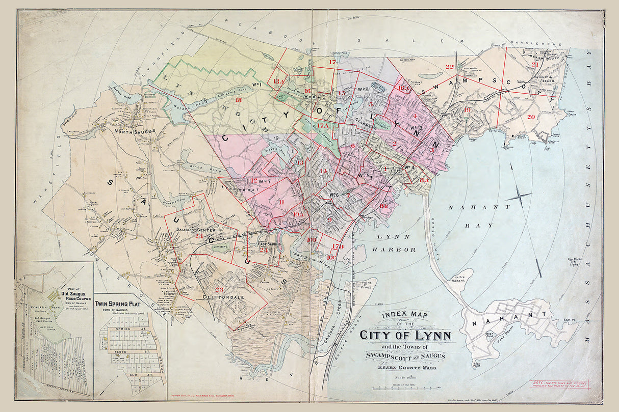 1897 Map of Lynn Massachusetts