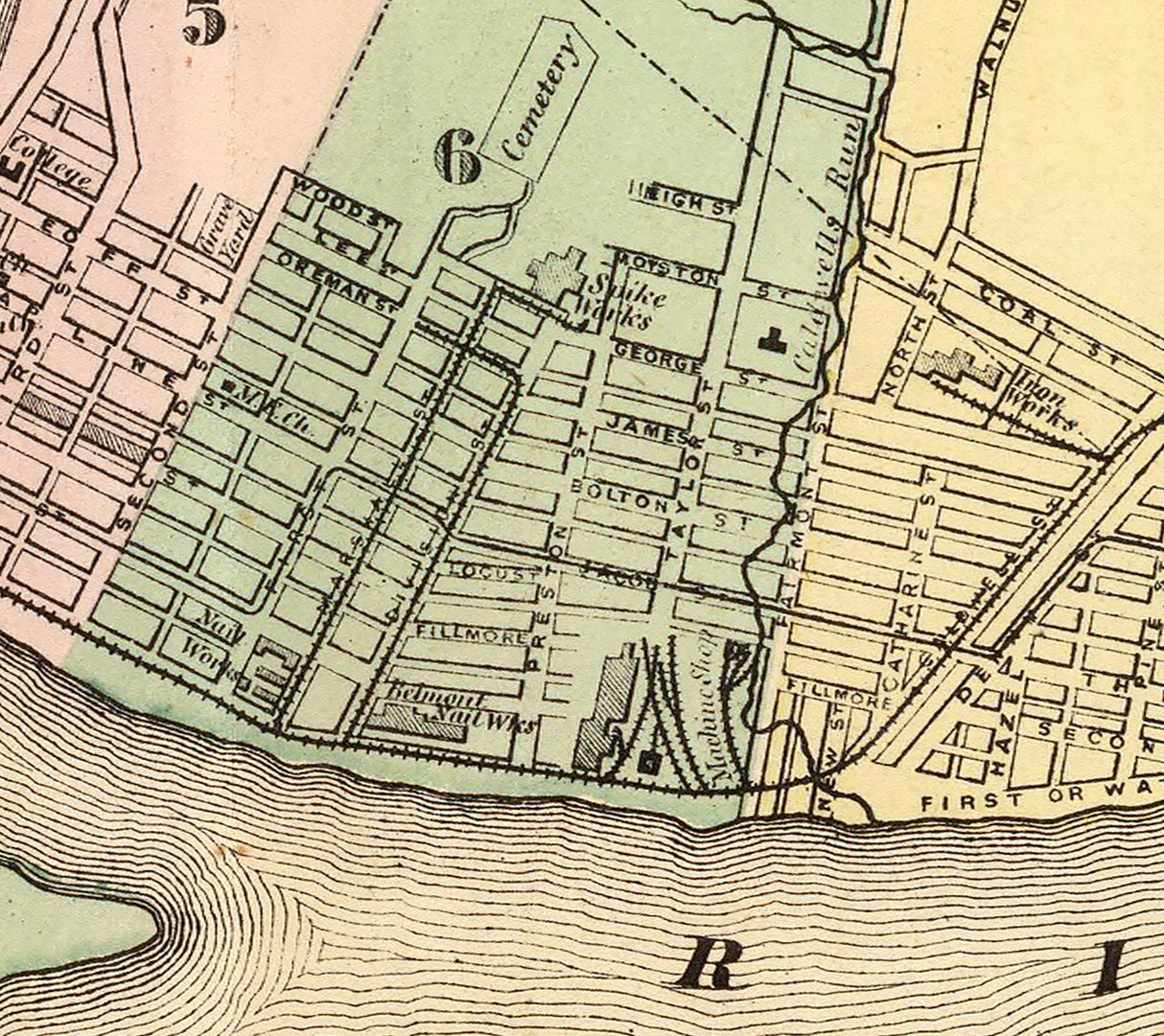 1873 Map of Wheeling West Virginia