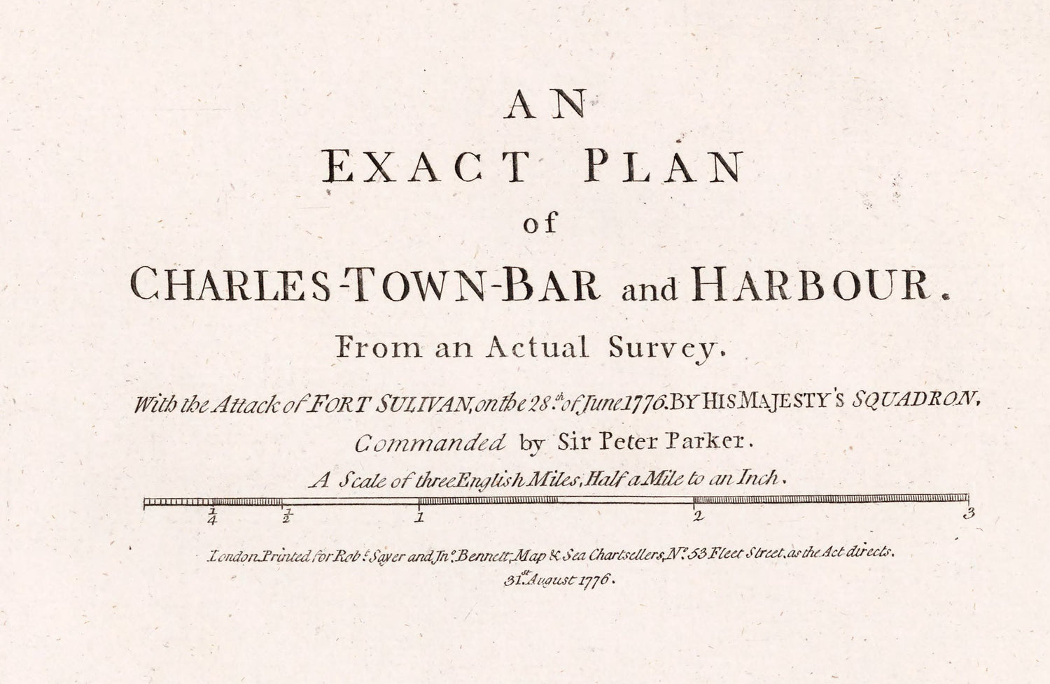 1776 Chart Map of Charleston South Carolina and Harbor