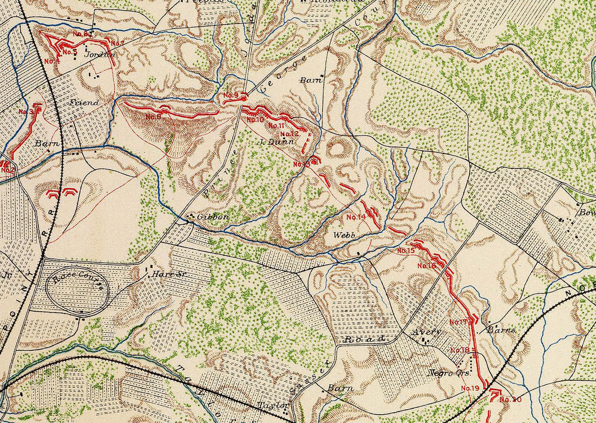 1863 Map of Petersburg Virginia Civil War
