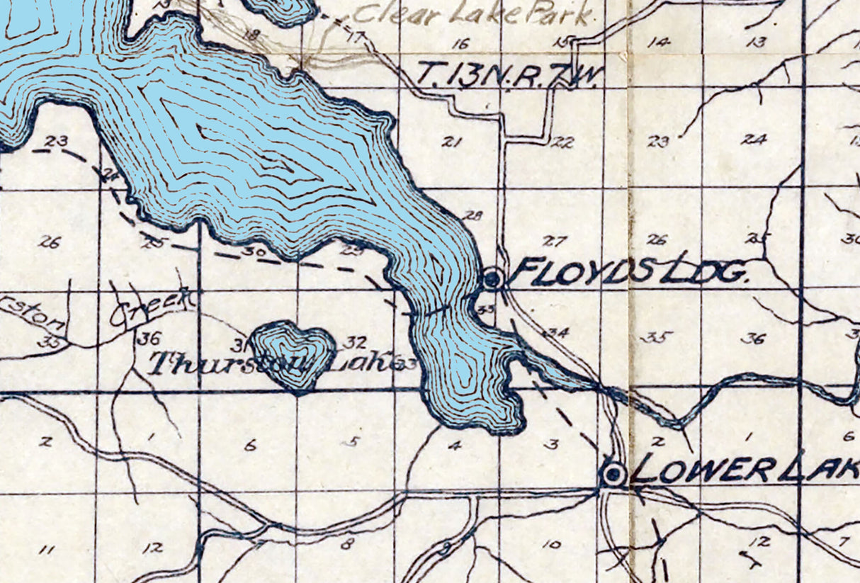 1910 Map Clear Lake California