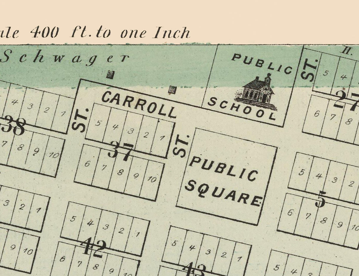 1885 Map of Durant Cedar County Iowa