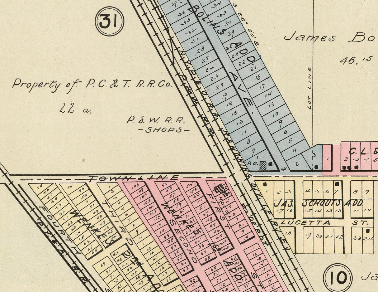 1899 Map of Deforest Trumbull County Ohio