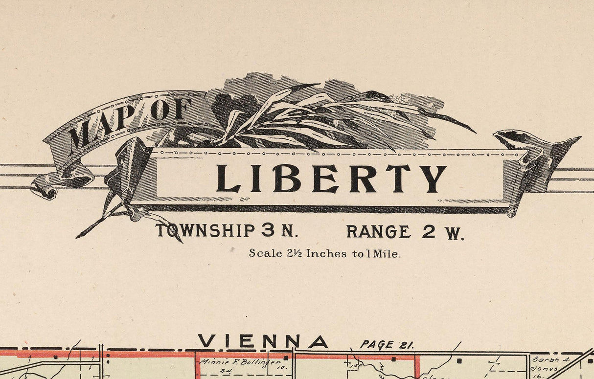 1899 Map of Liberty Township Trumbull County Ohio