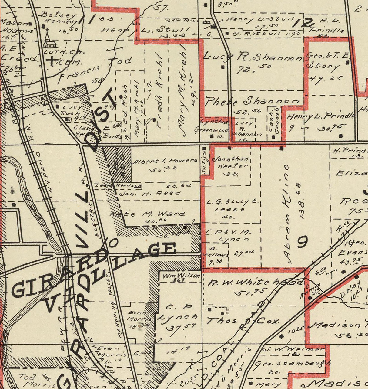 1899 Map of Liberty Township Trumbull County Ohio