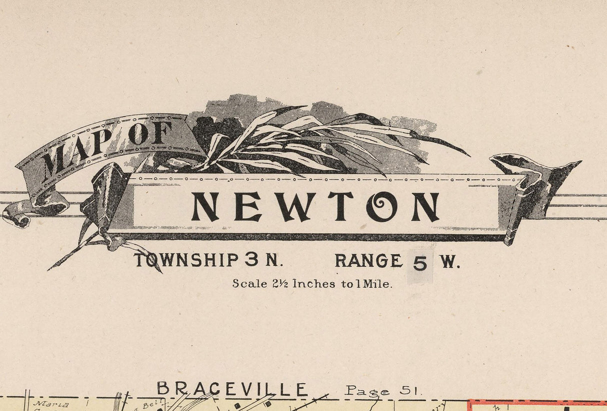 1899 Map of Newton Township Trumbull County Ohio