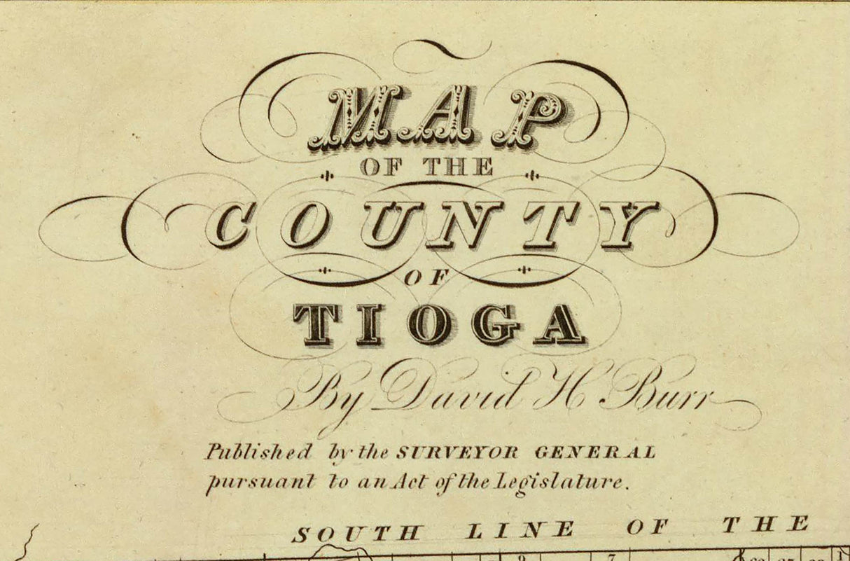 1829 Map of Tioga County New York