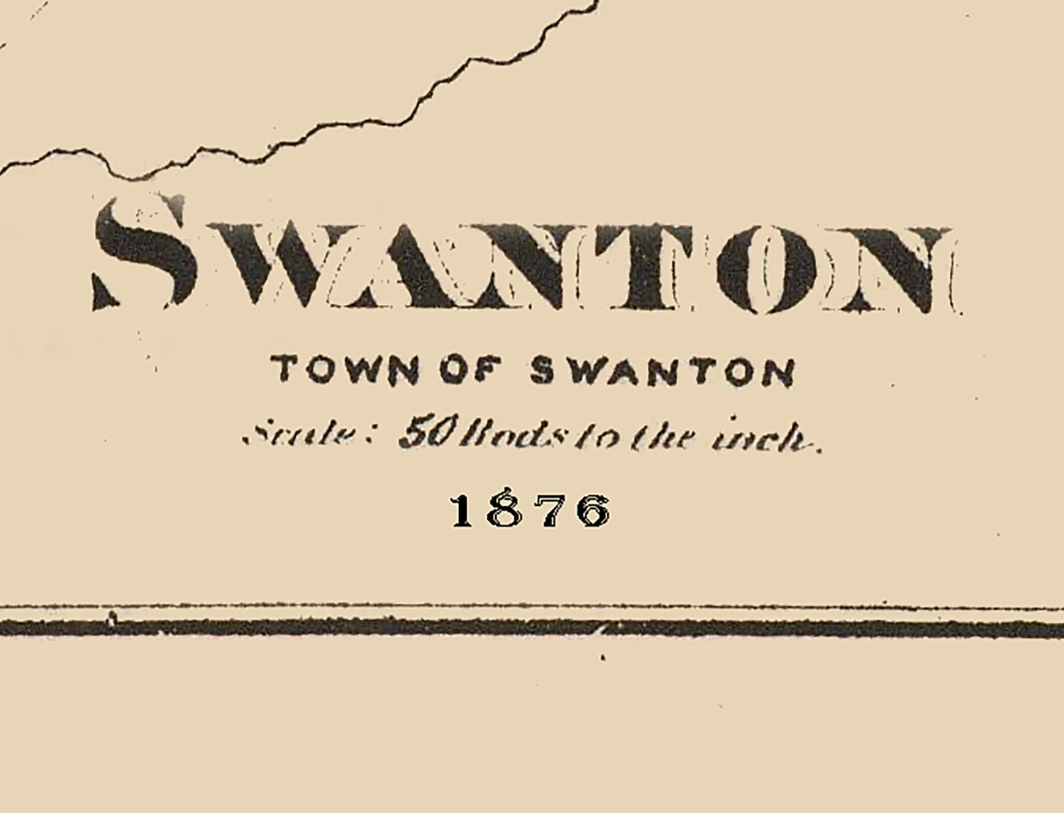 1876 Town Map of Swanton Vermont