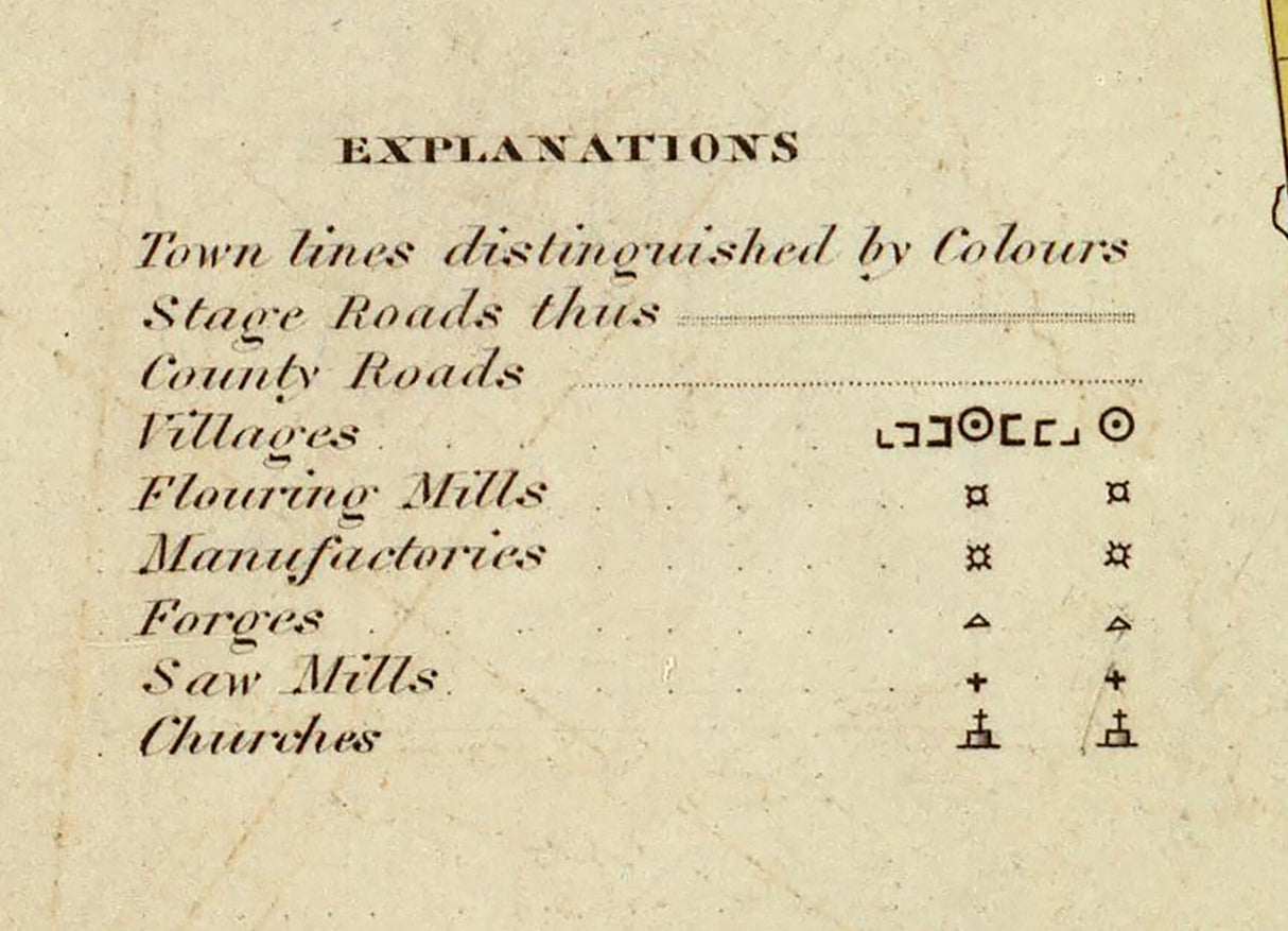 1829 Map of Essex County New York
