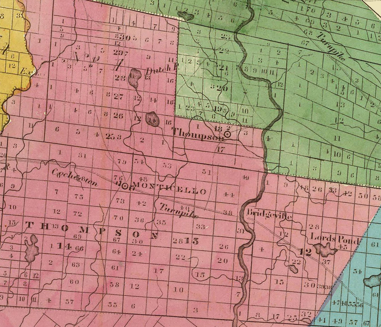 1829 Map of Sullivan County New York