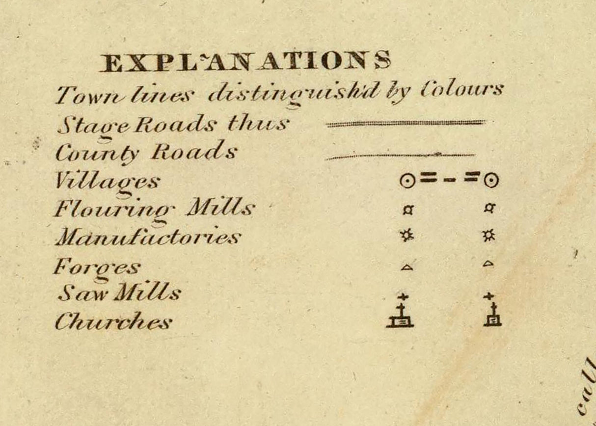 1829 Map of Westchester County New York