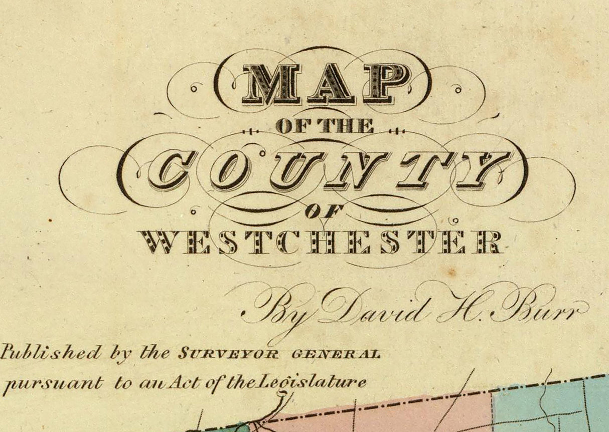 1829 Map of Westchester County New York