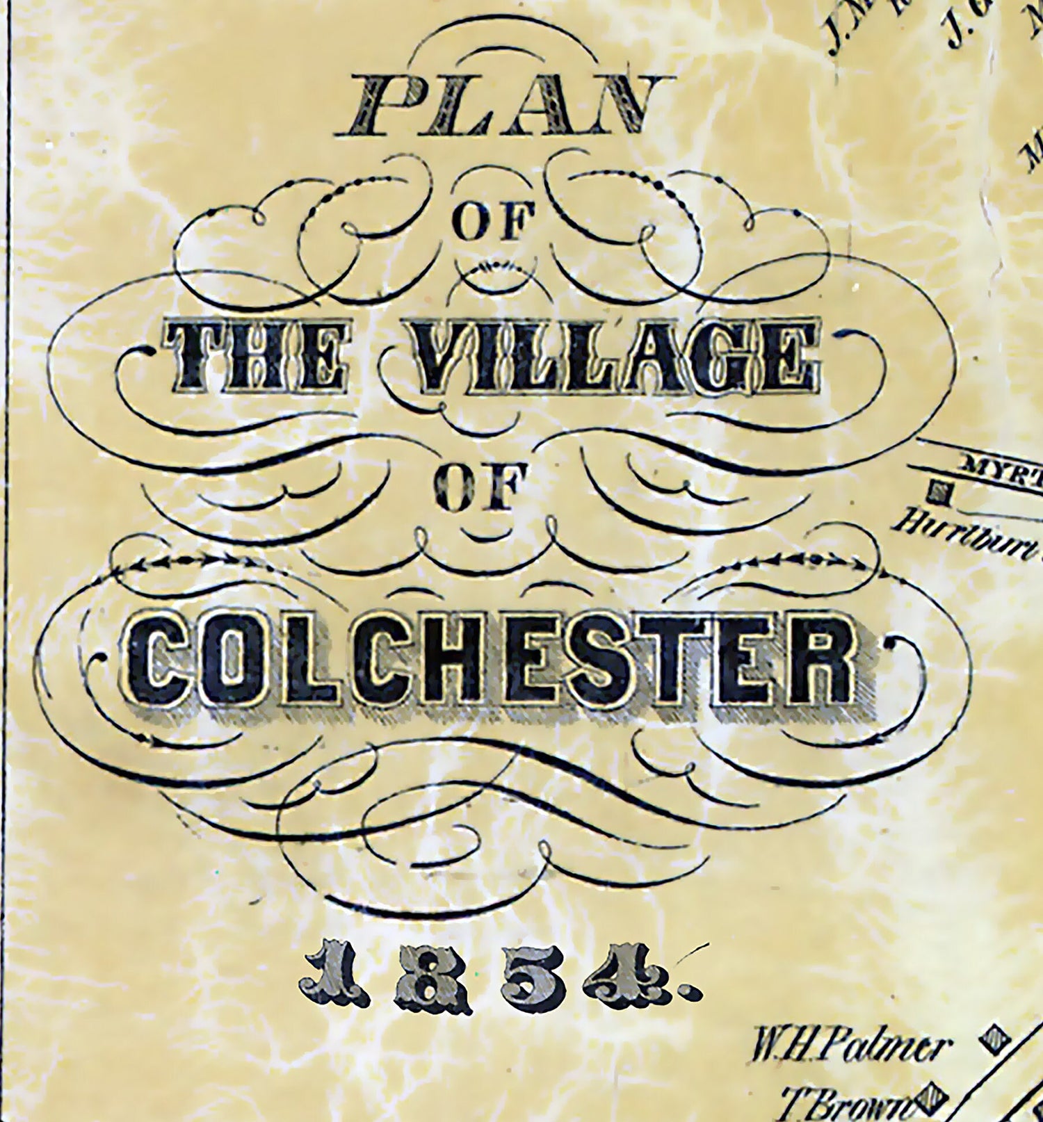 1854 Map of Colchester New London County Connecticut