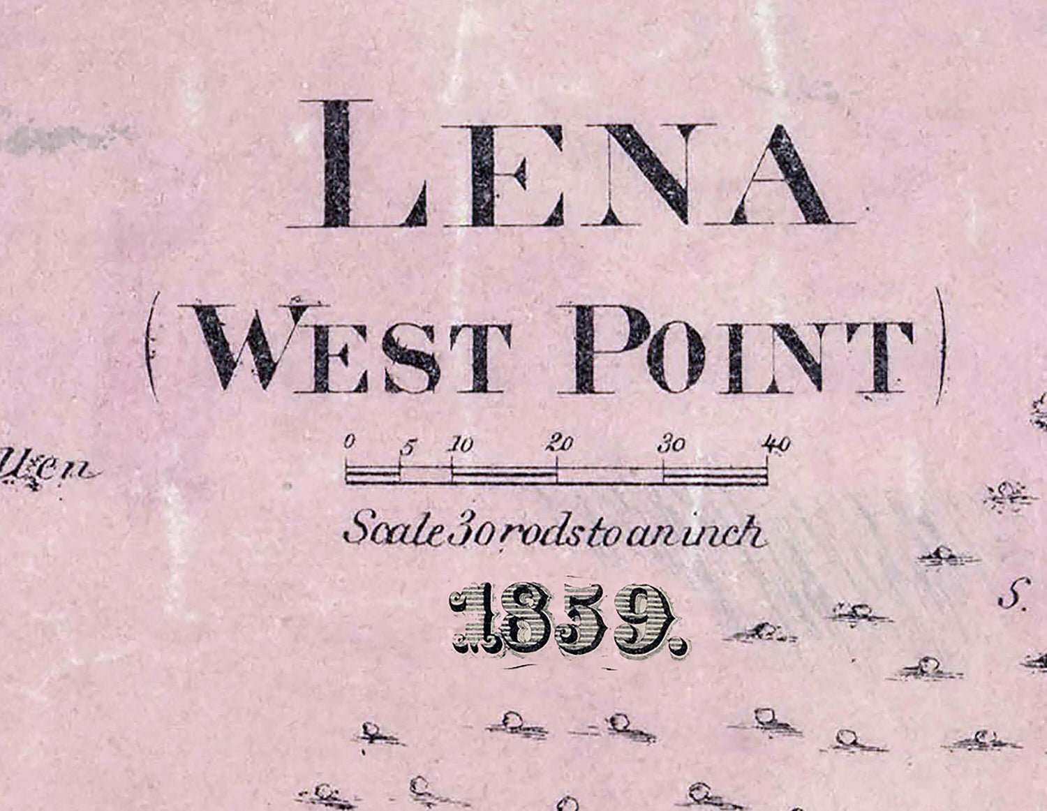 1859 Map of Lena West Point Illinois