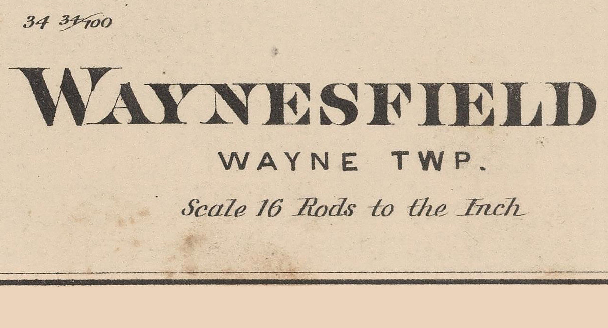 1880 Map of Waynesfield Auglaize County Ohio