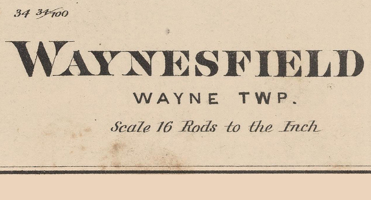 1880 Map of Waynesfield Auglaize County Ohio