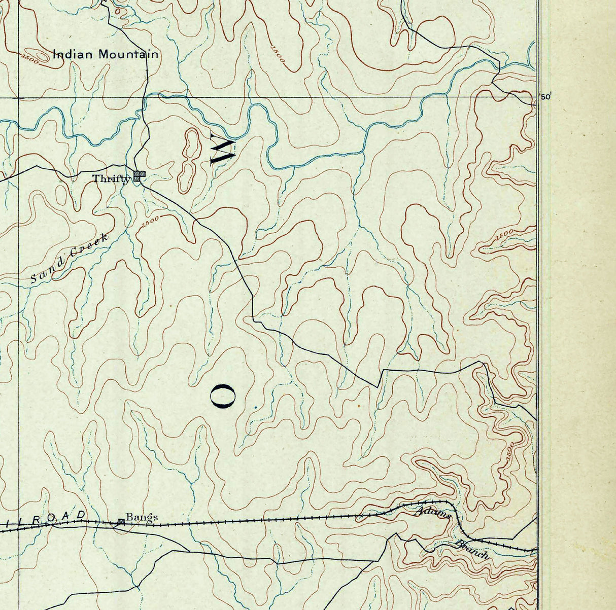 1889 Topo Map of Coleman Texas Lake Brownwood