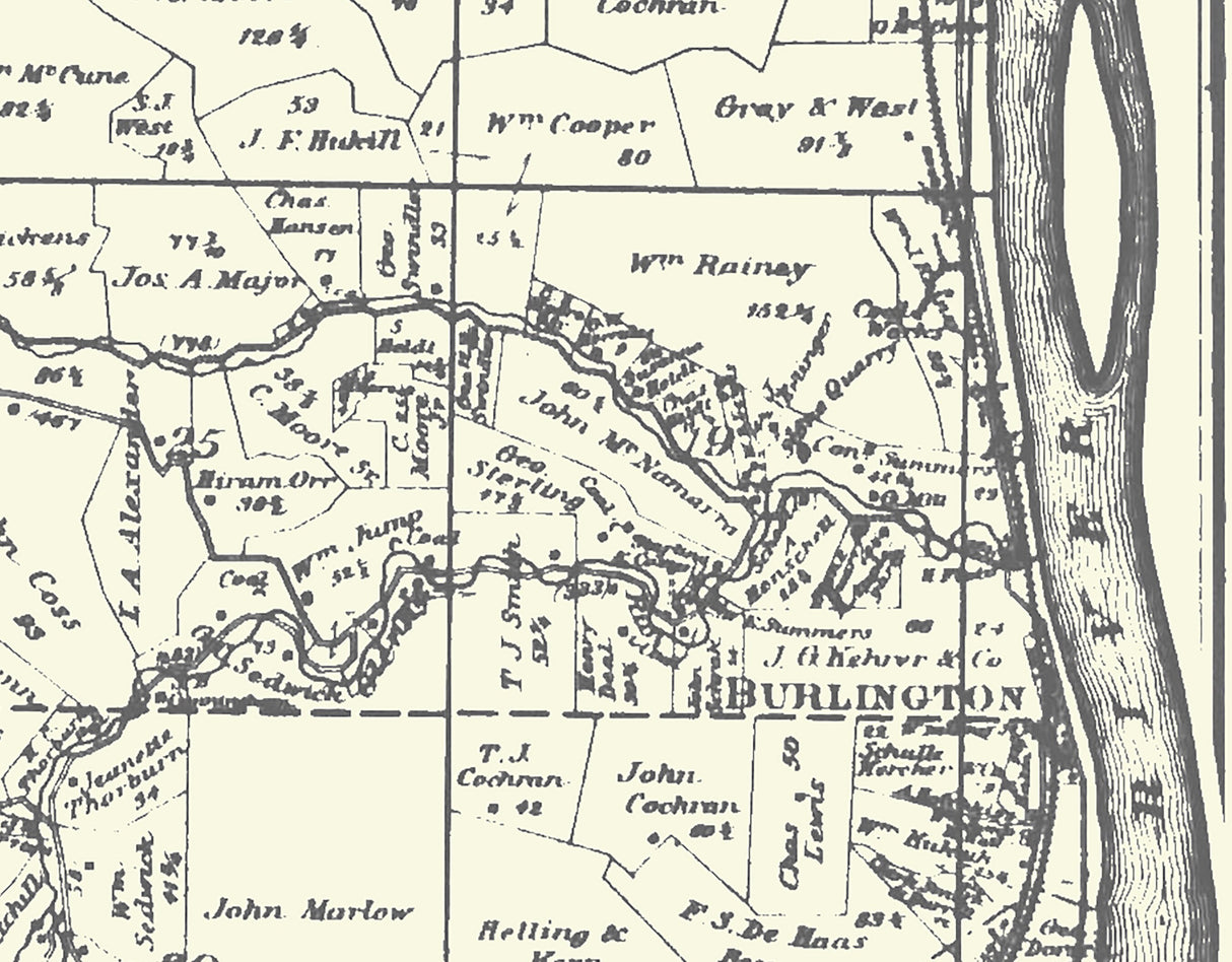 1888 Map of Pease Township Belmont County Ohio