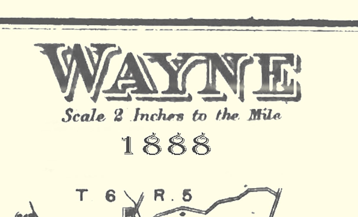 1888 Map of Wayne Township Belmont County Ohio