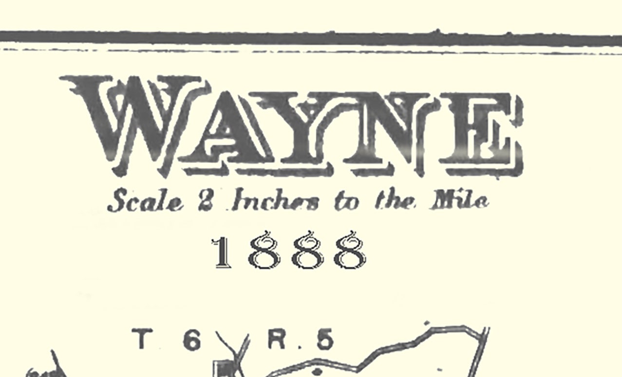 1888 Map of Wayne Township Belmont County Ohio