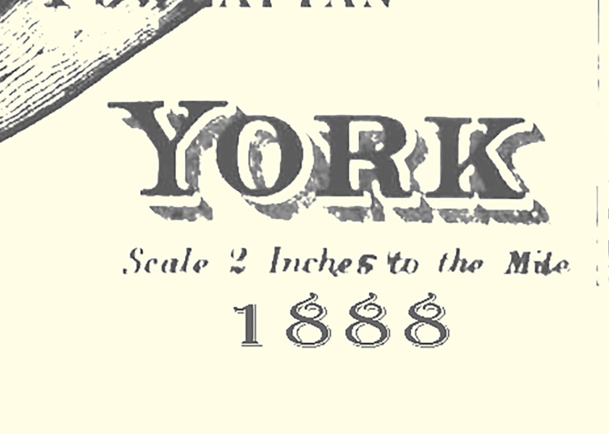 1888 Map of York Township Belmont County Ohio