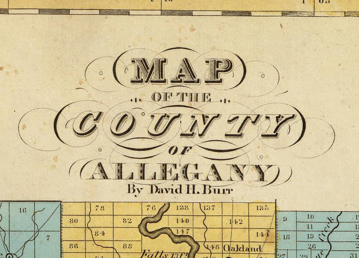 1829 Map of Allegany County New York