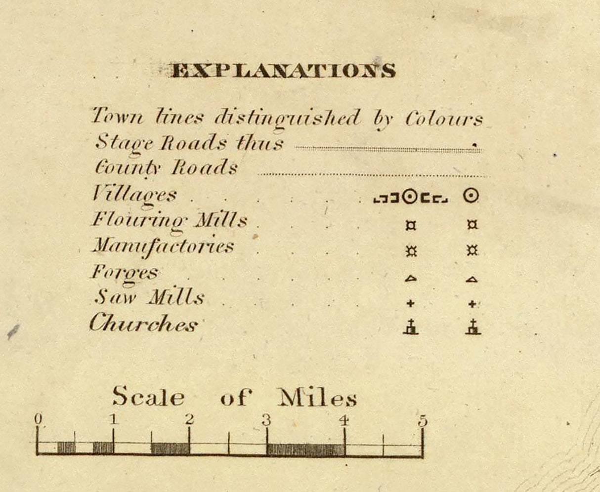 1829 Map of Chautauque County New York