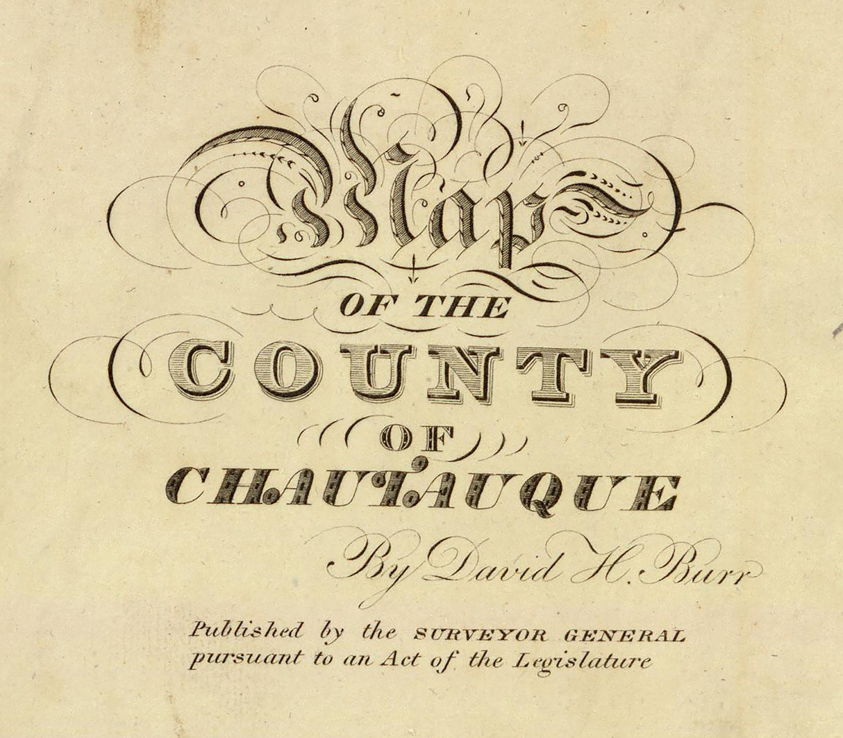 1829 Map of Chautauque County New York