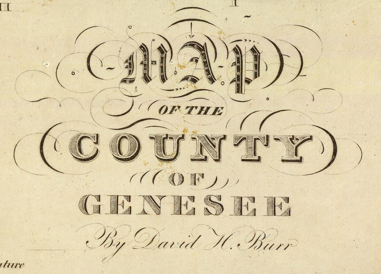 1829 Map of Genesee County New York