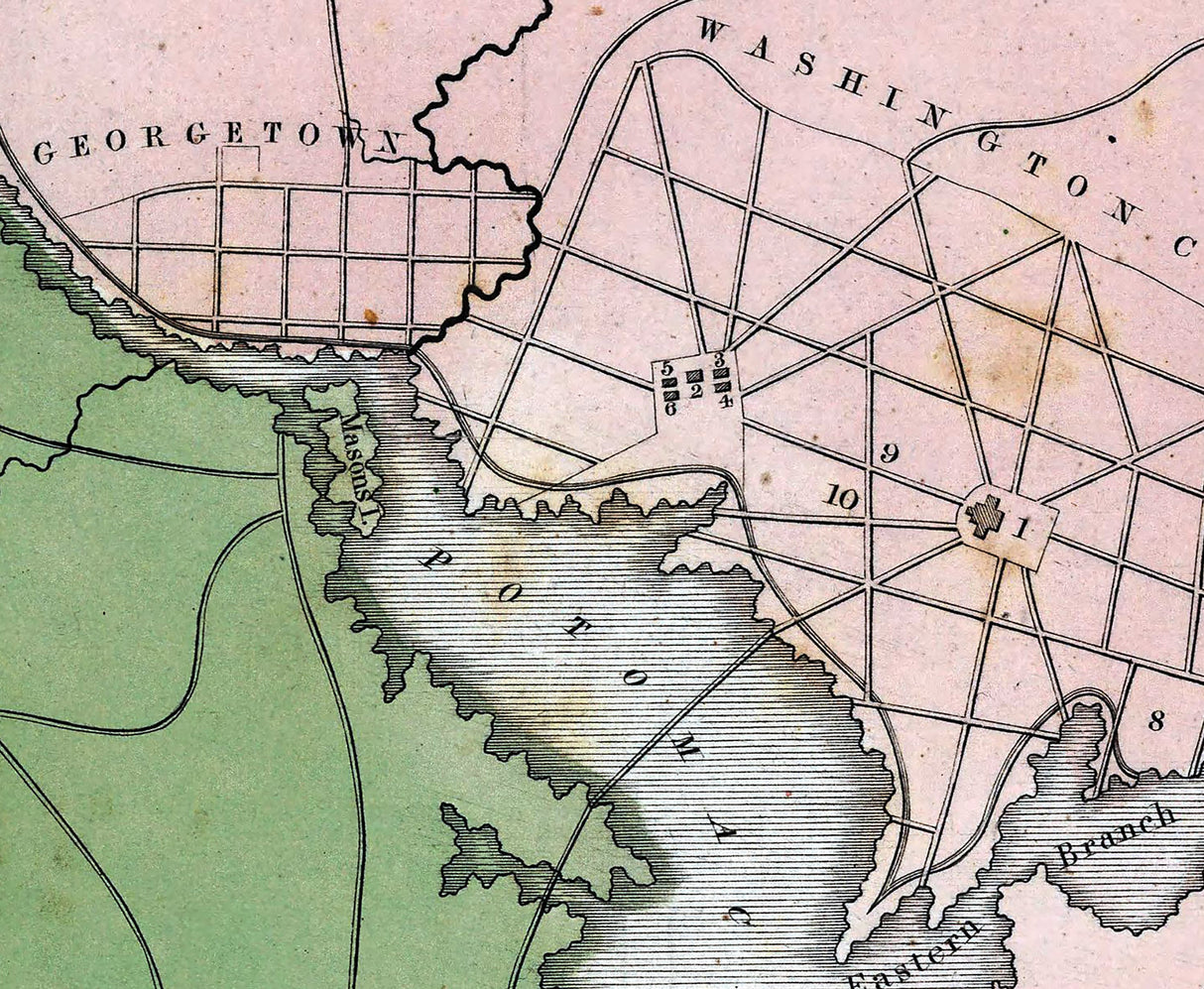 1838 Map of Washington DC