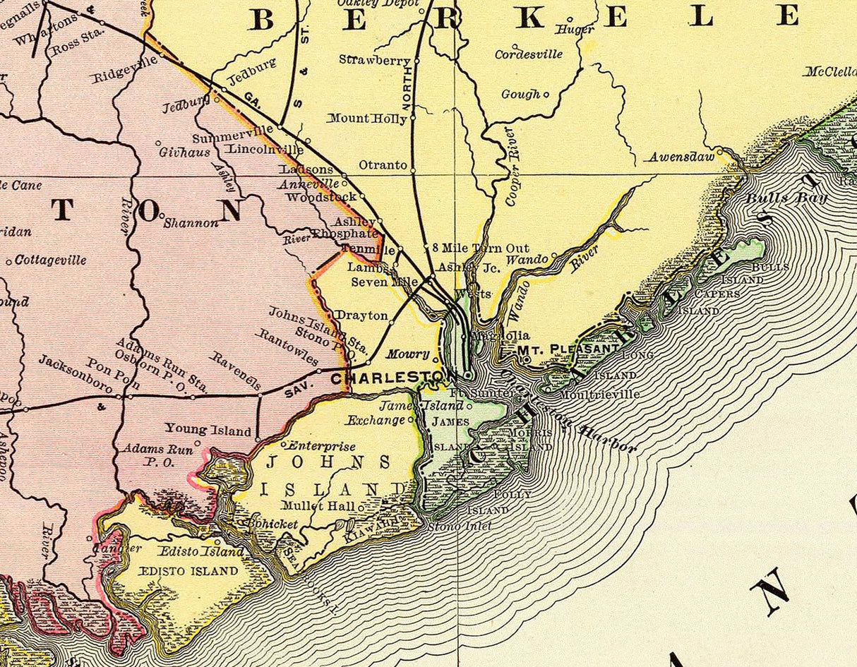 1897 Map of South Carolina