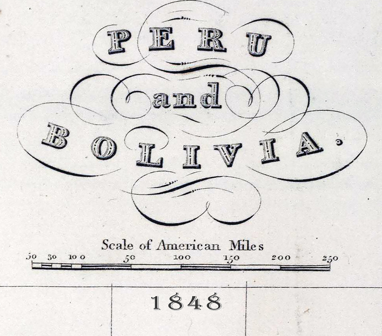 1848 Map of Peru and Bolivia